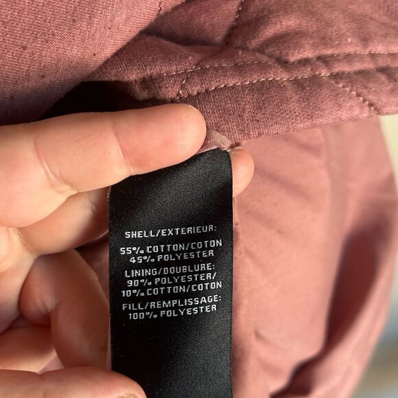 Bagatelle Mauve Quilted Blanket Button Front Long Length Coat Size XL - Picture 4 of 5